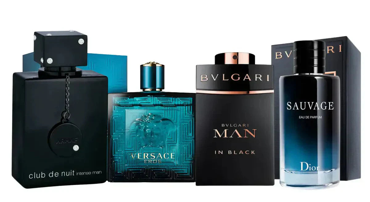 Set de 4 perfumes | Man in Black, Sauvage, Club the Nuit, Eros 100ml