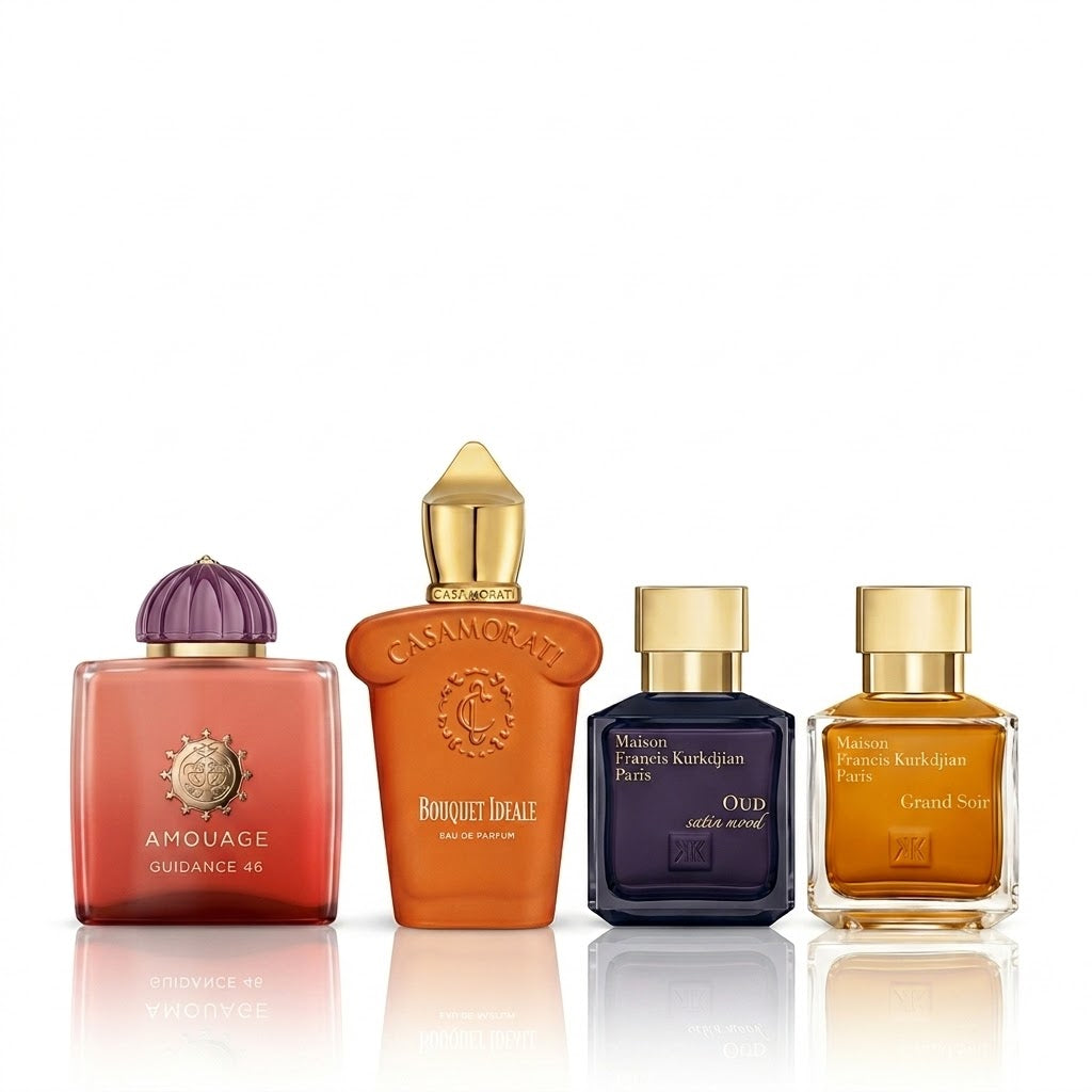 Set de 4 perfumes | Guidance 46, Bouquet Ideale, Oud Satin Mood e Grand Soir