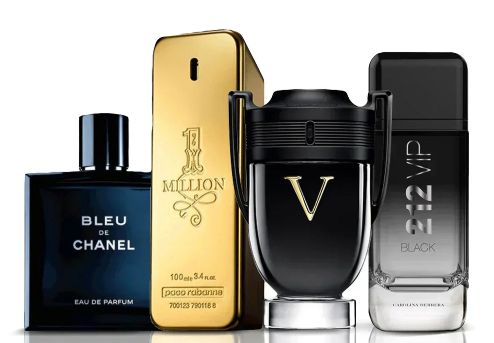 Set de 4 perfumes | Invictus Victory + One Million + Bleu de Chanel + 212 Vip Black