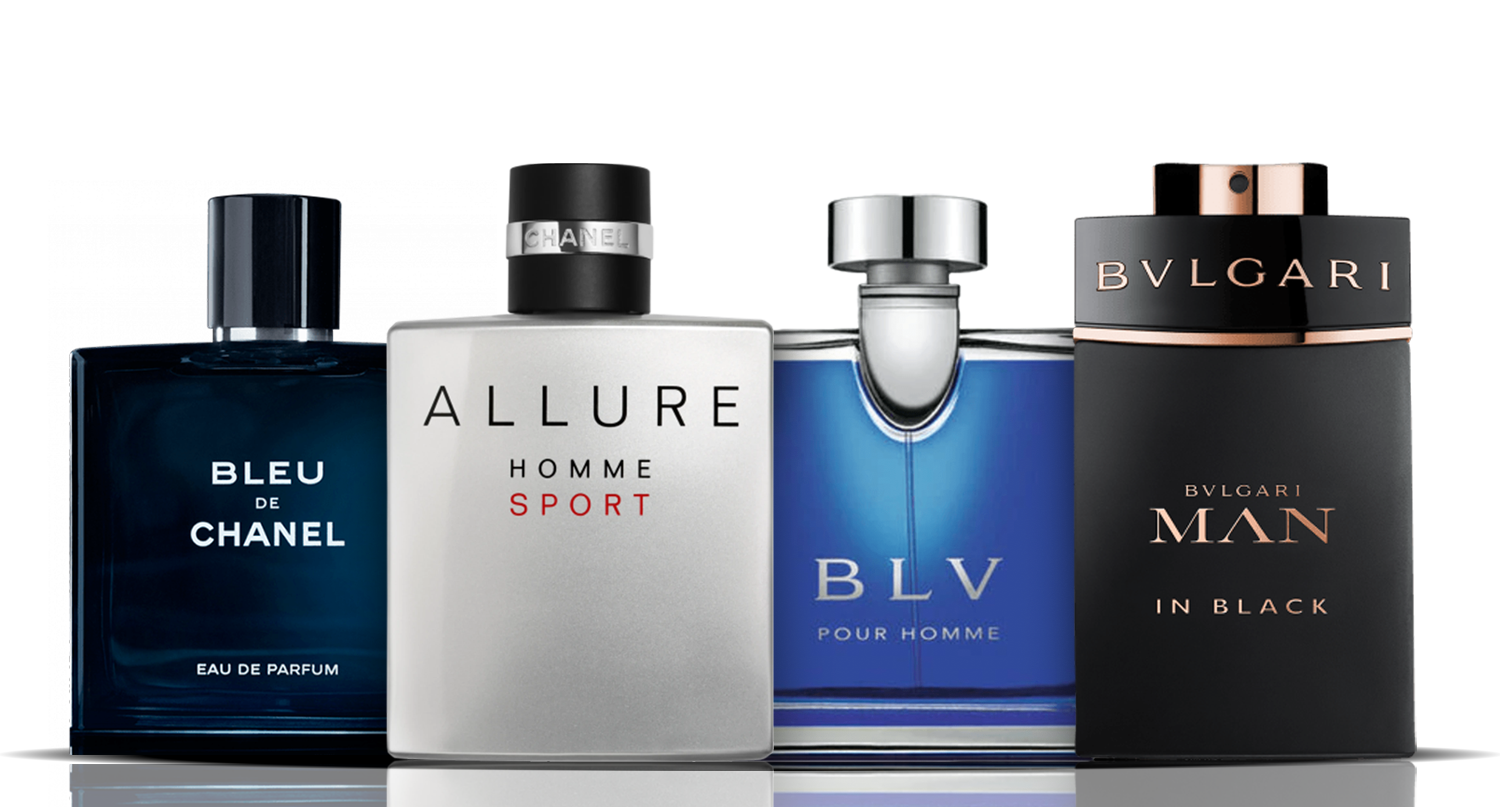 Set de 4 perfumes | Bleu de Chanel + Allure Sport + BLV + Bvlgari Man in Black 100ML